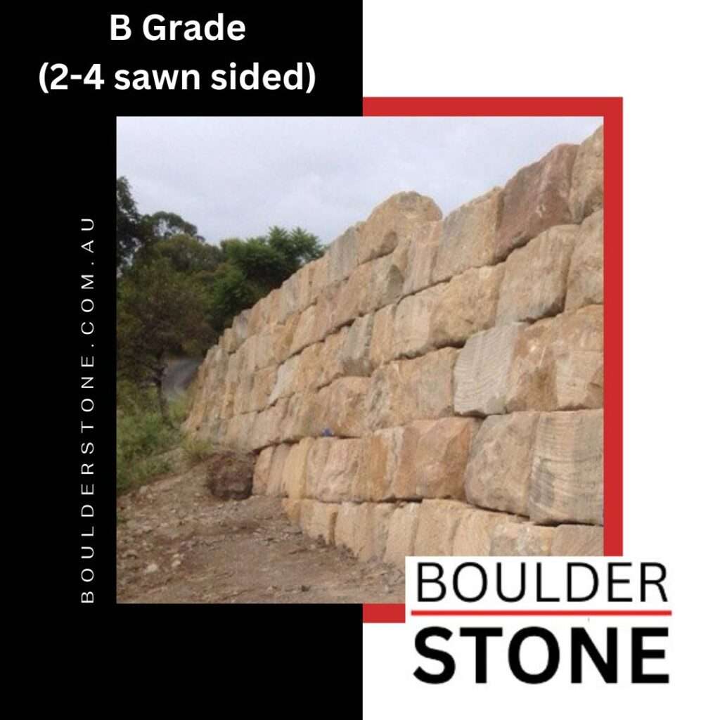 B Grade 2-4 sawn sided sandstone blocks diffrences