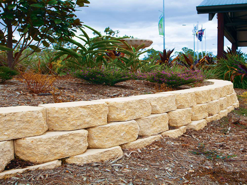 Split Faced Garden Edging Sandstone bricks