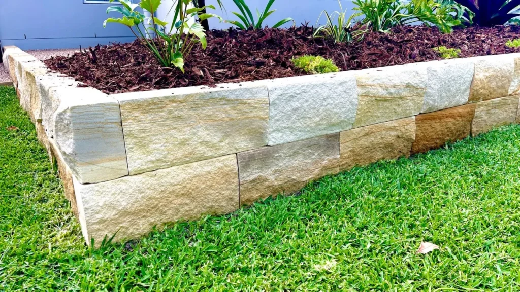 sandstone edging for retaining