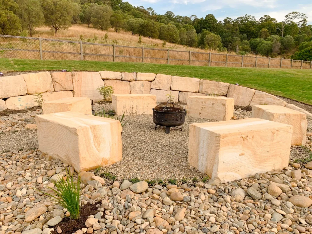 SANDSTONE BLOCKS FOR FIREPIT DESIGNS