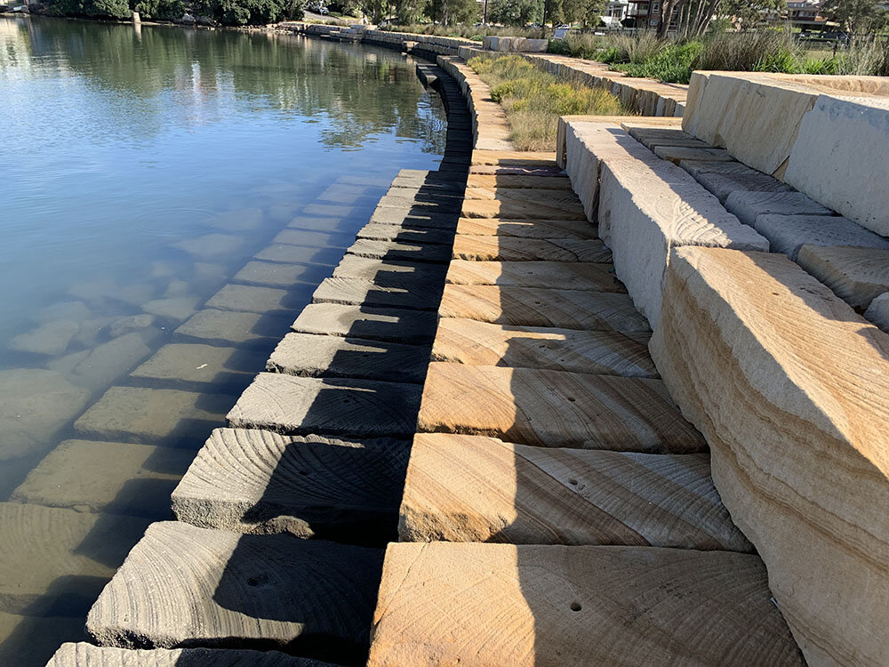 sandstone sea walls